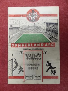 SUNDERLAND v SHEFFIELD WEDS | 1952/1953 | DIV. 1 | 6 DEC 1952 | UK FREEPOST - Picture 1 of 4