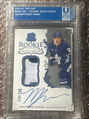 2023 UPPER DECK THE CUP #128 MATTHEW KNIES ROOKIE PATCH AUTO RC /249 - Image 1 of 4