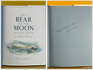 Signed "The Bear on the Moon" Joanne Ryder Carol Lacey 1991 HC 1st Print - Imagen 1 de 8