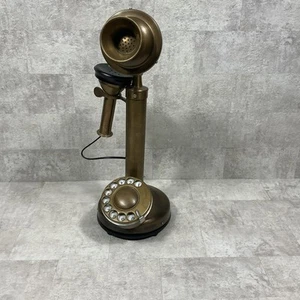 Vintage Telefon REPRODUKTION Western elektrische Klingel Drehscheibe Kerzenständer Dekor - Bild 1 von 10
