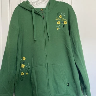 Sudadera con capucha John Deere verde XXL para mujer 238 Foto 1 de 4