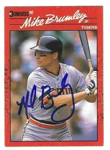 Autographed 1990 Donruss #533 MIKE BRUMLEY Detroit Tigers card  w/COA - Picture 1 of 1