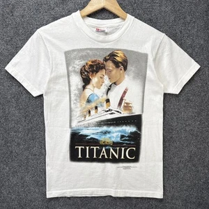 Vintage Titanic Shirt Mens Small White 90s Movie Promo Leonardo Fox 1998 USA - Picture 1 of 7