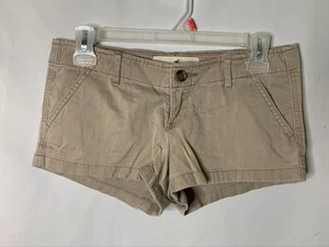 Pantalones cortos para mujer Hollister talla 3 - marrón tostado algodón - 30" x 1,5" - Imagen 1 de 3