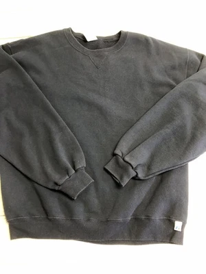 Sudadera deportiva Russell para hombre grande azul marino cuello redondo pulóver polar en blanco Foto 1 de 4