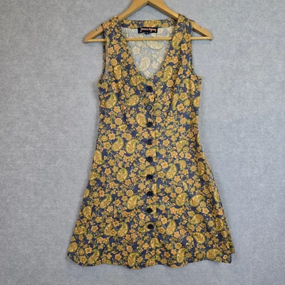 Princess Highway Dress Womens Size 8 Paisley Floral Hippie 70s Mini Festival  - image 1 of 4