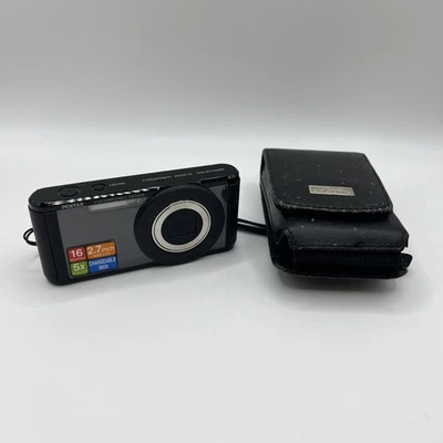 Pentax Optio LS465 Kompaktkamera 16MP schwarz gebraucht FUNKTIONSTÜCHTIG - Bild 1 von 4