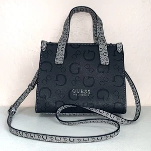 Guess Factory Oak Park Signature Mini Tote Bag Black Logo Crossbody Y2K 90’s - Picture 1 of 11