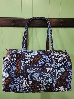 Bolso de Viaje VERA BRADLEY 22" Fin de Semana Azul JAVA FLORAL Correa para el Hombro de Mano Foto 1 de 4