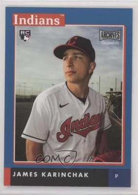 2020 Topps Archives Snapshots Blue /50 James Karinchak #AS-JK Rookie RC - Image 1 of 2