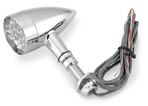 Biker's Choice Mini LED Turn Signals W/Mounting Stud Dual Circuit Chrome Amber - Picture 1 of 1