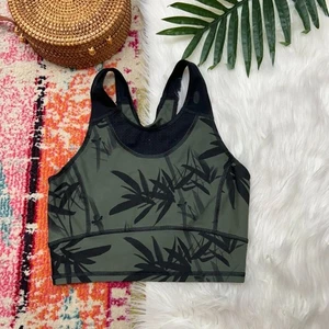 Sweaty Betty Green Black Cropped Tank Top Workout Athleisure Activewear XS - Picture 1 of 5