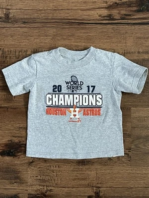 MLB Mercancía Genuina Houston Astros 2017 Serie Mundial Campeones Gris talla 3T Foto 1 de 4