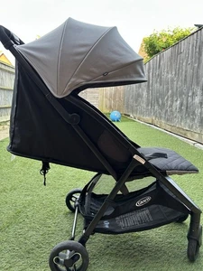 Lightweight Stroller Graco Myavo Folding Pushchair BLUE/BLACK Travel Baby Buggy - Picture 1 of 8