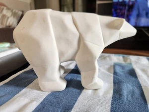 MCM Modern Cubist Ceramic Polar Bear Sculpture Contemporary Mid Century Design - Picture 1 of 3