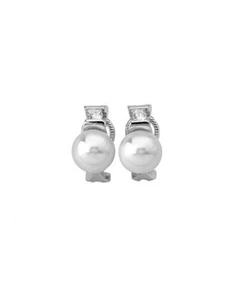 Pendientes Majorica Perla 9mm Blanca Plata Selene 08956.01.2.000 - Imagen 1 de 4