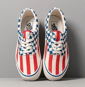 NEW Vans Era 95 Anaheim Factory Red Blue Checkers USA American Flag Shoes Men 11 - Picture 1 of 8