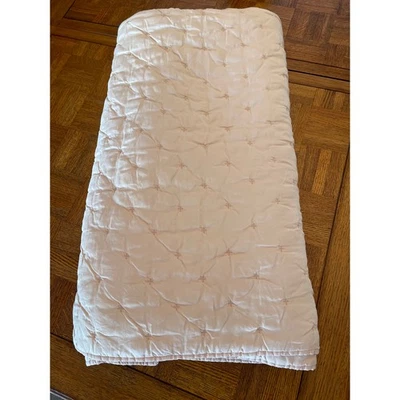 Pottery barn, teen cross stitch, quilt, pink - Image 1 of 4