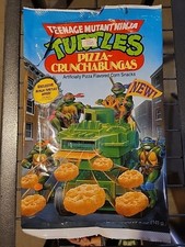 Vintage 1990 Teenage Mutant Ninja Turtles PIZZA CRUNCHABUNGAS Corn Snacks Empty.