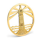 18,5mm pot coaster lighthouse made of brass gold table coaster heat protection