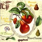 Serviettes En Papier Poires Fruits Et Noms Paper Napkins Pears Fruits And Names