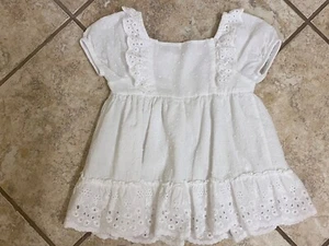 GIRLS WHITE RUFFLE BLOUSE BY SHABBY CHIC SIZE 5/6 - Picture 1 of 2
