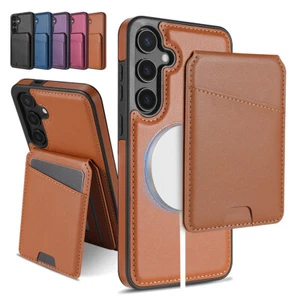 For Samsung Galaxy S25 S24 S23 S22 S21FE Magnetic Card Wallet Magsafe Case Cover - Picture 1 of 29