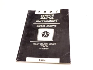 1991 DODGE Diesel Truck OEM SUPPLEMENT SERVICE SHOP REPAIR MANUAL - Picture 1 of 3
