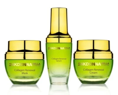 Donna Bella 24K Gold Collagen Radiance Renewal Set with Serum + Cream + Mask - Image 1 of 4