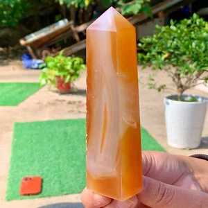 208G Ágata Natural Rojo Cuadrado Punta Estela Especécimen Curativo - Imagen 1 de 22