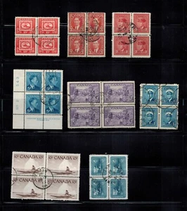 A NICE GROUP OF BLOCKS WITH CDS CANCELS FROM THE 50s ERA - Picture 1 of 1