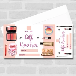 Make Up Beauty Therapy Spa Pink Aesthetics Eyebrows Lashes Business Gift Voucher - Picture 1 of 2