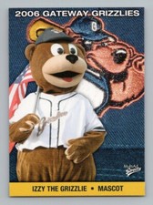 Izzy The Grizzlie Mascot 2006 Multi-Ad Gateway Grizzlies Baseball Card #29