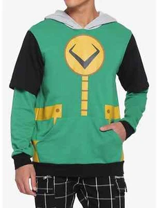 Nueva con Etiquetas Sudadera con Capucha Nuestro Universo Marvel Loki Doble Manga Talla Mediana - Imagen 1 de 3