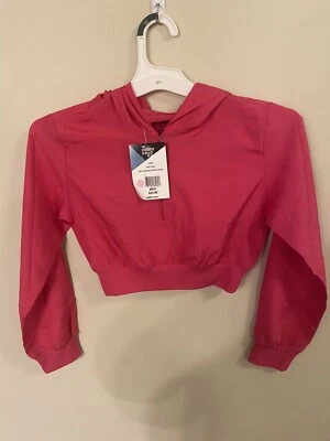 Soffe Girls Cheer Cheerleader  Pixie Pink  Quarter Zip Cropped Thin Hoodie M - Image 1 of 3