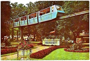4 Vintage Hershey PA "Schokoladenstadt" Postkarten 1970 3@ 3,5" x 5,5", 1 @ 9" x 6" - Bild 1 von 8