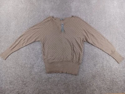 Joseph A Womens Sweater Large Beige Knit Cotton Blend NWOT - Image 1 of 4