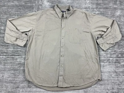 Trader Bay Shirt Mens 2XL Brown Long Sleeve Button Up 100% Cotton - Image 1 of 4