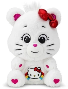 Sanrio Hello Kitty & Friends Care Bears Hello Kitty Loves Cheer Bear 10-in NWOT - Picture 1 of 2