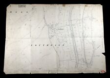 Map of East Sussex Southease Village River Ouse South Downs LARGE Antique 1910