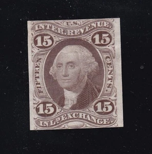 US R40P3 15c Inland Exchange Revenue India Proof VF SCV $120 - Picture 1 of 2