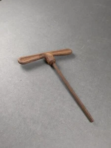 Vintage ALLEN Brand T-Handle Allen Wrench 5-1/2" Long Hex Key 3/16" Rusty - Picture 1 of 13