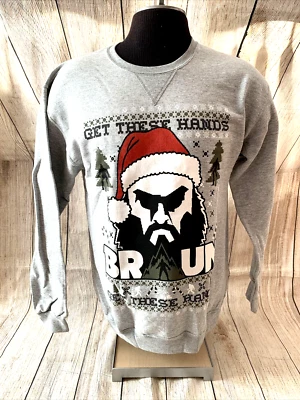 Braun Strowman WWE Auténtica Fea Vacaciones Navidad Sudadera MEDIANA Foto 1 de 3