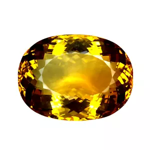 44.795CTS SPLENDIFEROUS TOP LUSTER YELLOW NATURAL CITRINE OVAL LOOSE GEMSTONES - Picture 1 of 3