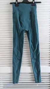Sculpt Knit By Fabletics women Stretch High Waist Wide Waist Leggings sz S Green - Picture 1 of 9