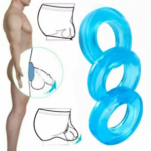 Anello alto 3 pz perizoma elastico morbido trasparente cinturino a C cerchio biancheria intima sexy uomo - Foto 1 di 12