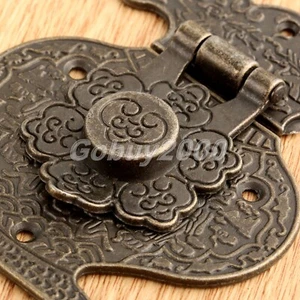 Decorative Suitcase Wood Jewelry Gifts Case Box Chest Latch Clasp Lock Buckle HQ - Picture 1 of 15