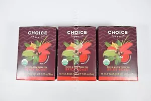 3 Choice Organics SPICE ROAST Pu-erh Tea 16 Bags 48 Total 1.27oz 08/26/2025 - Picture 1 of 3