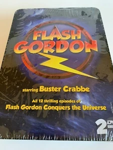 NEW Flash Gordon Conquers the Universe Buster Crabbe 2 DVD Set, 12 Episodes, Tin - Picture 1 of 3