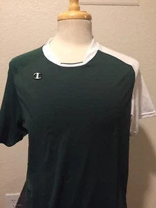Mens Large Champion Soccer Jersey Green/ White - Picture 1 of 12